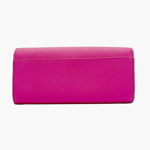COACH Embossed Textured/Crossgrain Leather Slim Envelope Wallet F52345 (Fuchsia) - Picture 4 of 12